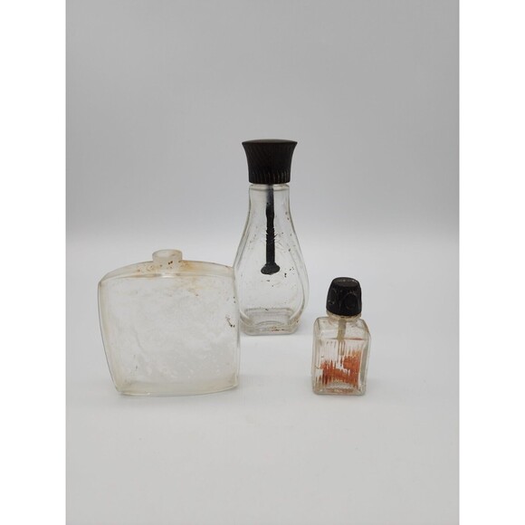 Old Bottles Coty France Square Bottle, Cutex Nail Polish, Odo Ro Do Bottle - Picture 1 of 12